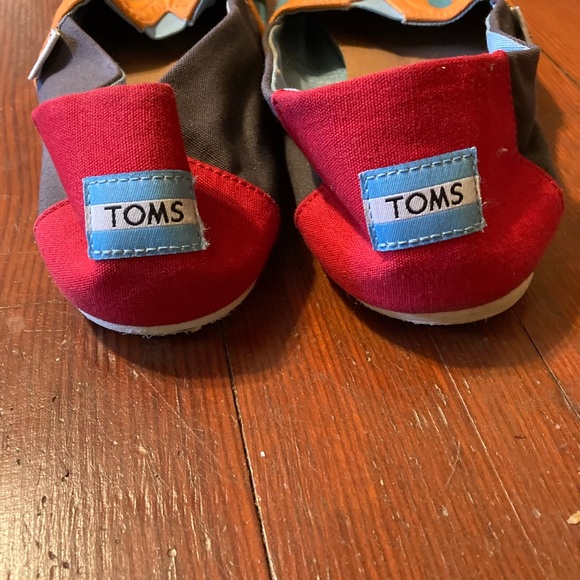 Toms Shoes Cloth Slip On Women’s 9 Colorful Barely Worn - Picture 3 of 5